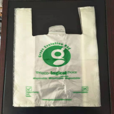 O saco solúvel em água do t-shirt PVA do saco de compras Eco-amigável da amostra grátis personalizou