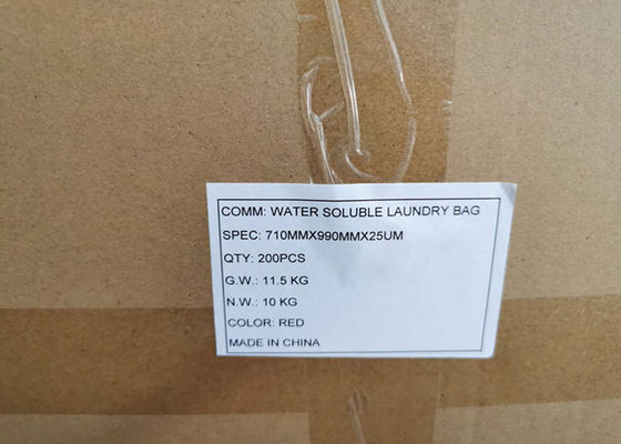 Saco solúvel em água 65C PVA para uso médico hospitalar, roupa solúvel e saco de risco biológico para controle de infecção