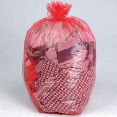 A lavanderia solúvel em água quente ensaca 660mm x 840mm, sacos médicos plásticos da lavanderia de PVA com laço vermelho